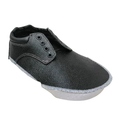 Massive Wear Resistant Semi Finished Breathable Black Embossed Buffalo Leather Safety Shoe Upper