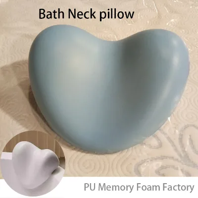 Head massage pillow bathtub fixed headrest comfortable PU foam material self skinning flat surface soft neck pillow
