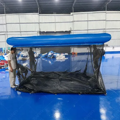 Custom Made Size Double Layer Double Wall Fabric Inflatable Pools Inflatable Floating Swimming Pool Sea Pool for Yacht Boats