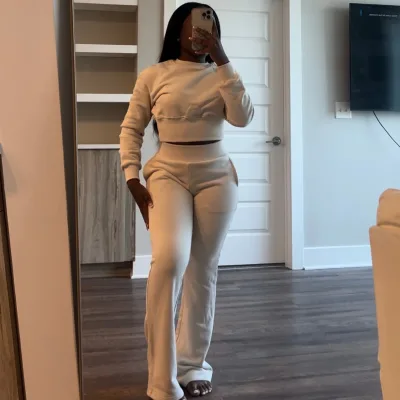 New Arrival Winter Sweatpants and Hoodie Set Fashion Sports Casual Pullover Two Piece Jogger Sets