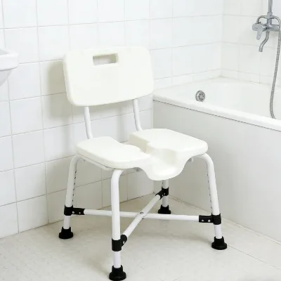 Stable 5-level adjust Shower Chair, Prevents Tipping and Increases Safety