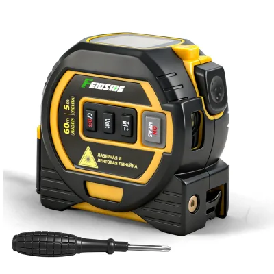 4 in 1 Laser Tape Measure Digital Rangefinder Cross Line Dual Axis Angle Measuring Tool