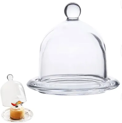 Glass Cake Plate with Cover/Elegant Dessert Dome with Base for Birthday, Dessert Shops, Home, Restaurant