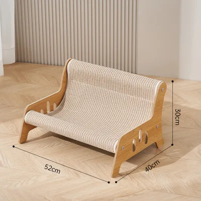 Wooden Adjustable Cat Hammock Dog Bed Pet Nest Four Seasons Universal Folding Anti-scratch Recliner
