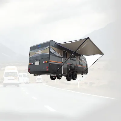 Good quality RV American Style Awninig 4.5x2.5m with PVC Mesh Awning Cloth camping accessories  Rv Awning
