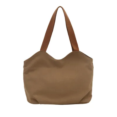 New Solid-color Women's Square Shape Canvas Handbag with Zipper Closure Two Shoulder Straps-Stylish All-season Daily Outdoor Use