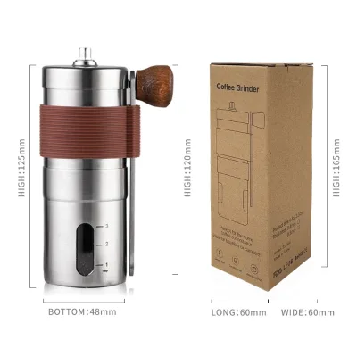 Portable Hand-Cranked Coffee Grinder with 304 Stainless Steel Eco-Friendly Modern Design Upgrade New Manual Grinder