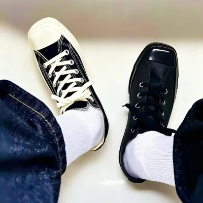 Wholesale Square Toe Canvas Sneakers Men Women High Street Avant-garde Deconstructed Vulcanized Casual Fashion Flat Shoes