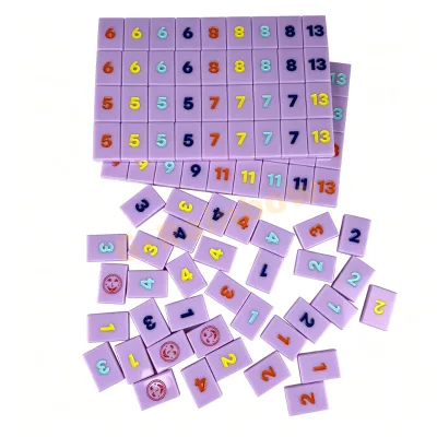 Custom Rummy Cube Lucite Ink Painted Lilac Rummikub Set Personalized 160 Acrylic Colored Rummi Tiles Ub