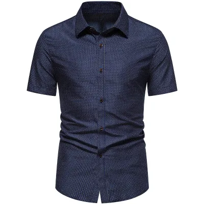 Bespoke Men's Modern Minimalist Slim Fit Twill Breathable Dress Shirt Summer Formal Office Wear Single Breasted OEM Service