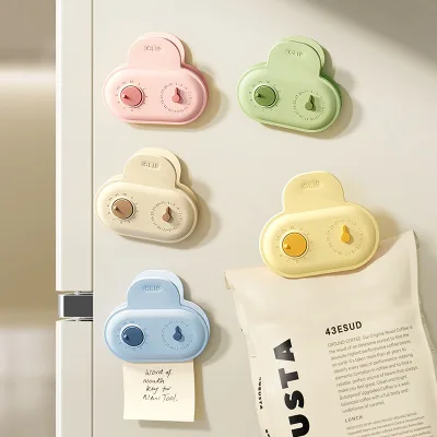 Cartoon Creative Seal with Date Circle High Appearance Magnetic Suction Sticker Cute Snack Seal Clip Food Clip