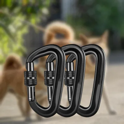High Strength Galvanized Dog Carabiner Clips for Outdoor Camping and Sports Adventure Carabiners