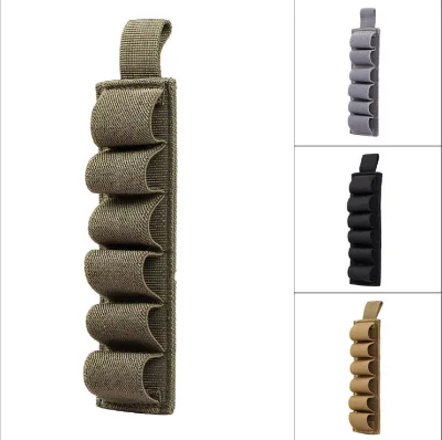 Nylon 6-Shell Stickers Tactical Bags Outdoor Hook & Loop Backed Carrier Card MOLLE Simple Bag Black