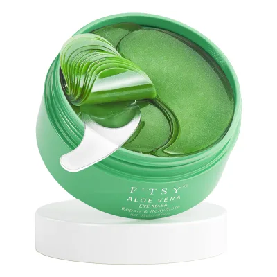Wholesale Aloe Green Collagen Under Eye Patch Eye Mask Gel for Eyes Care Reducing Dark Circles Deep Hydration for Men and Sale
