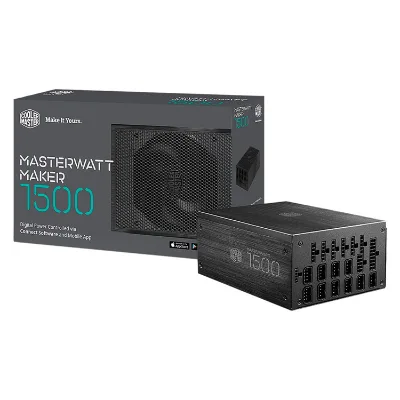 CoolerMaster MasterWatt Maker 1500 Digital All-Aluminum 80 PLUS Titanium Used Power Supply with Full Module 94% Efficiency