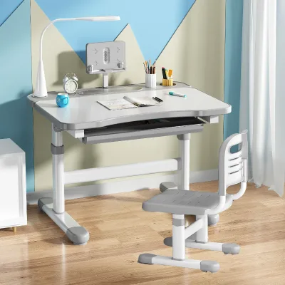 Cross-border Adjustable Iron Home Study Desk for Children Reading Writing Multi-functional Posture-correcting Study Room Desk