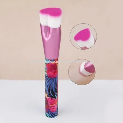 Manufacturer wholesale Single blush brush wood black paint handle heart-shaped makeup brush beauty tool foundation brush