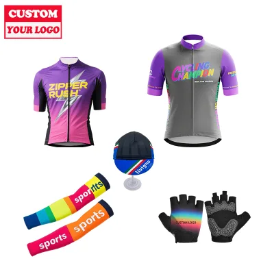 Top Quality Trendy and Pants Bike Wear Outdoor Cycle Waterproof Summer Men's Jersey Suit Cycling Clothing Shoes