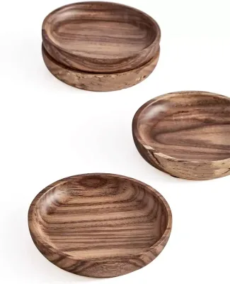 Wooden Acacia Wood Cup Coasters Acacia Wood Drink Coasters