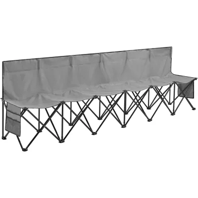Wholesale Foldable Sideline Bench 600D Oxford Double Layer Fabric, Folding Bench Chair Sideline Bench with Back