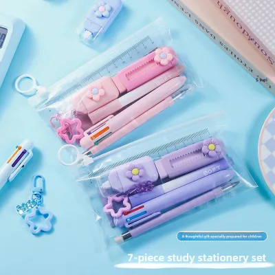 Eco Friendly Stationery Kit Set School Items Free Shipping Yiwu Back to School Sets Student Promotional Stationery Set for Adult