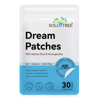 SOLOTREE Private Label Health Care 30 Count Calm Relaxation Sleep Aid Transdermal Dream Patches with Valerian Root & Ashwagandha