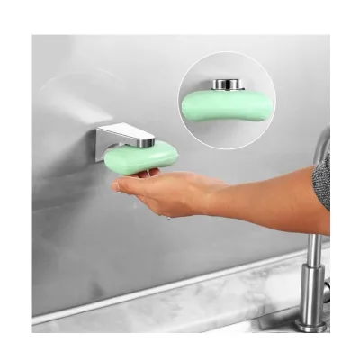 Strong Adhesive Soap Holder Magnet Type Soap Rack Dish Hanger for Bathroom & Kitchen Accessories
