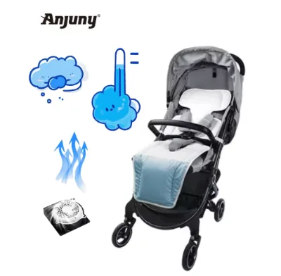 Anjuny 5V 3-Speed Washable Cooling Cushion Soft Seat Pad with Safety Protection Foldable for Kids up to 22kg