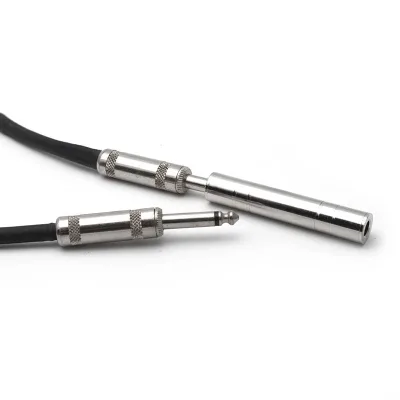 Straight Converter 6.35 Female to 6.35 Female Cable Adapter Silver