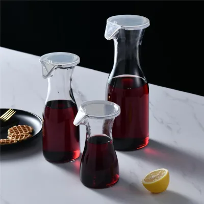 PC Transparent Beverage Pitcher Beer Dispenser Cocktail Shaker Wine Decanter Modern Minimalist Design 12oz/20oz/40oz Juice Jug