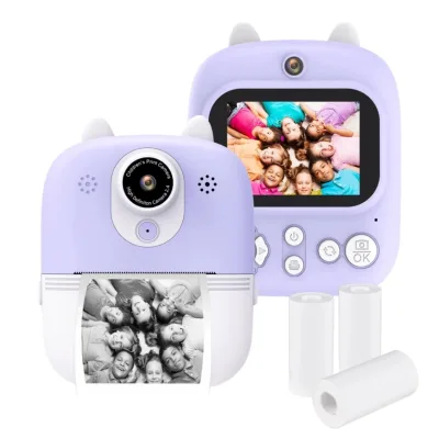 YYTech P2 Kids Camera Instant Print 2.4 IPS Dual Lens Digital Camera with Filter 256GB Built-in Memory-Boys & Girls Gift