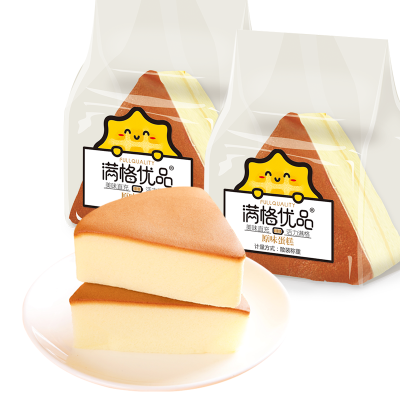 Triangular Sponge Cake (Original Flavor) - Wholesale Chinese Healthy Snack with Independent Packaging for Breakfast