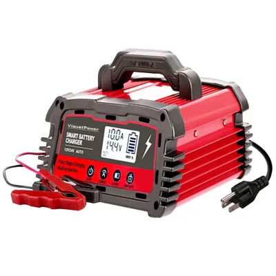 Car Battery Charger 25A/10A/5A 12V 24V Lead Acid Battery Chargers Automobile 12/24 Volt Fully-Automatic