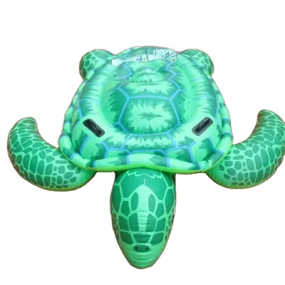 Waterhan New Design Eco-Friendly PVC Resistant Portable Inflatable Oval Float Handle for Riding Animals Pool Sea Water Use 104in