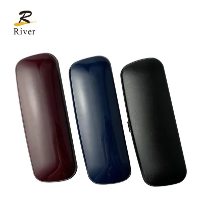 Popular black smooth hard shell plastic glasses case reading glasses case