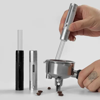 WDT Tool Espresso Distributor - Magnetic Coffee Stirrer Retractable Cloth Powder Needle Coffee Professional Accessories Tool