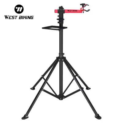 WEST BIKING 4 Frame Foldable Bike Repair Stand Bicycle Wall Mount Tools Bike Repair Stand Portable Folding Magnetic Repair Tool