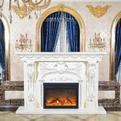 Factory Direct Customized Electric 3D Indoor Vintage Fireplace Surround with LED Flame Effect Remote Control Household Hotel Use
