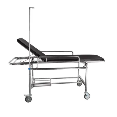 Stainless Steel Hospital Stretcher Bring Back Ambulance Emergency Stretcher Trolley