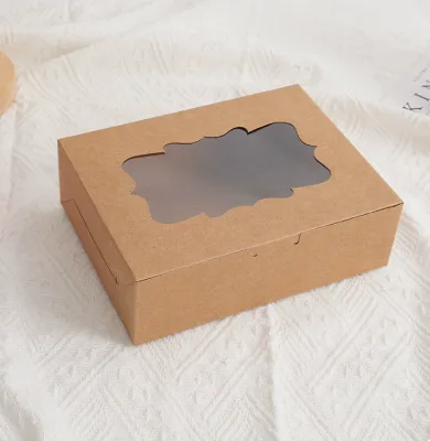 Recyclable Food Sushi Packaging Box Sushi Paper Box with clear Window Waterproof and Oilproof