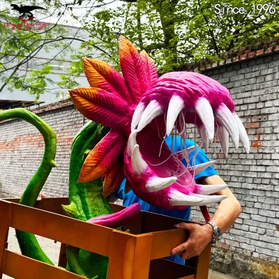 Animate Flower Puppet Ready to Ship Hot Sale Robot Flower Puppet for Shopping Mall