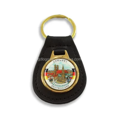 High End Custom Germany PU Metal Leather Keychain Customizable Key Chains