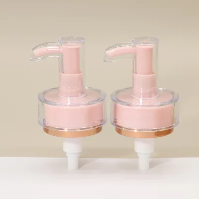 Factory Hot Sales Gold Silver Edge Cleansing Pink Lotion Pump Oil Use Lotion Pump Cream Pump 24/410