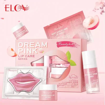 Hot Selling Beauty Lip Skin Care Set Pink Lip Mask Moisturizing Anti-Wrinkle Korean Lip Kit