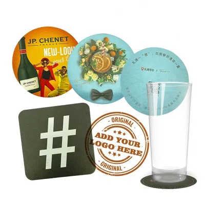 Advertising Gifts Logo Print Eco-Friendly Paper Coaster Paper Coaster Set