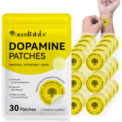 Acentiallabs Hot Sale 30 Pcs Vegan Plant Based Formula Mood Support Patches for Daily Mental Wellness