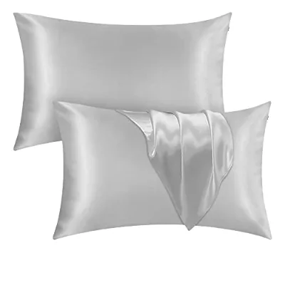 Queen Size SIlk Pillowcase 100% 6A Grade Silk Pillow case Set Wholesale Custom Silk Pillowcase 22momme Printed logo Solid Color