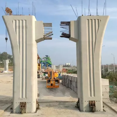 Heavy Duty Magnetic Precast Concrete Column Steel Mold Custom Size Square Rectangular Column Formwork