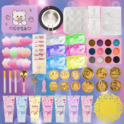 Jelly Wax Pinch Le Fire Paint Seal Set Creative Paste Toys with Full Set Guka Mars Seal Fire Paint Seal Head