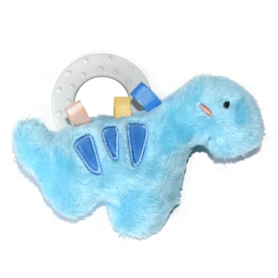 Top Selling Eco-Friendly Cute Animals Newborn Comforter Toy Soft Plush Hand Baby Free Bpa Silicone Teether Unisex 0-24 Months